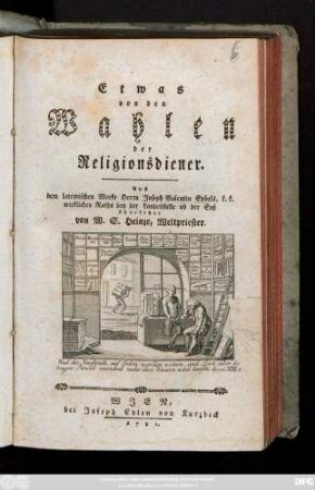 Etwas von den Wahlen der Religionsdiener
