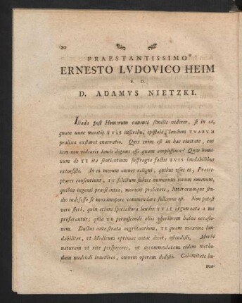 Praestantissimo Ernesto Ludovico Heim