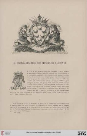 11: La réorganisation des musées de Florence, [1]