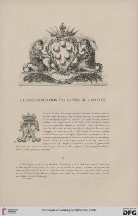 11: La réorganisation des musées de Florence, [1]