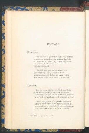 Poesías : Ultravioleta [y] Comunión [y] Éxtasis
