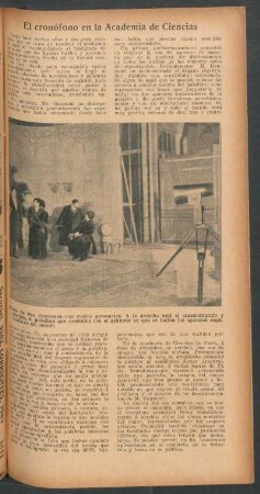 El cronófono en la Academia de Ciencias
