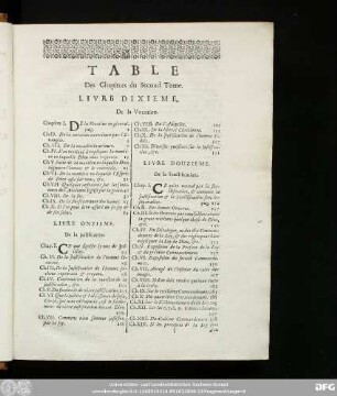 Table Des Chapitres du Second Tome.