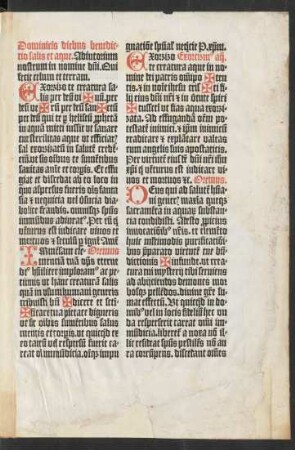 Dominicis diebus benedictio salis et aque.