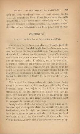 Chapitre VII. Du style des écrivains et de celui des magistrats