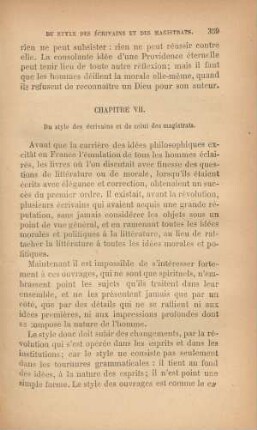 Chapitre VII. Du style des écrivains et de celui des magistrats