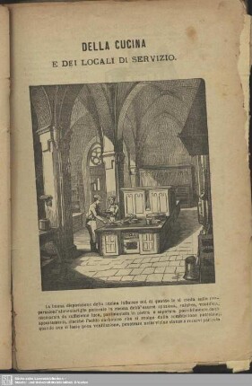 Della cucina e dei locali di servizio