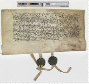 Dem Propste zu St. Johannis Joh. Barum präsentieren Hinr. und Joh. Sporken den Kleriker Herm. Varendorpe für eine Vikarie am Katherinen Altar zu St. Johannis [lat].