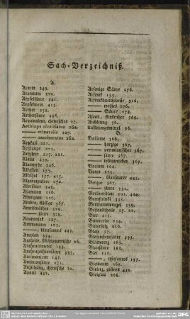 Sach-Verzeichniß