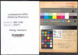 Entnazifizierung Hermann Heinig , geb. 08.08.1889 (Kaufmann)