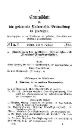 Ministerium der geistlichen, Unterrichts- und Medizinal-Angelegenheiten