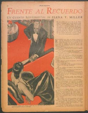 Frente al recuerdo : Un cuento sentimental de Elena T. Miller