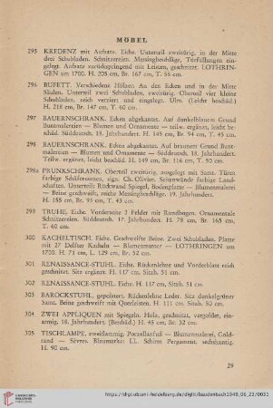 Möbel(Nr. 295- 305)