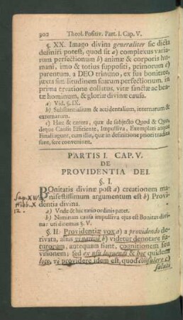 Cap. V. De Providentia Dei