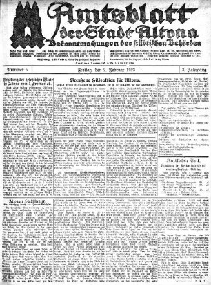 Nummer 5 : Freitag, den 2. Februar 1923