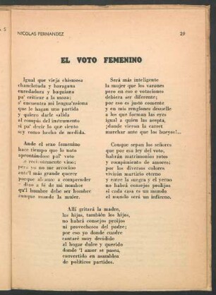 El voto femenino
