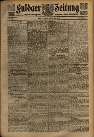 Ausgabe vom Montag, den 11. Mai 1908.