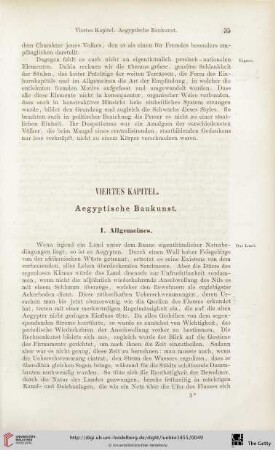 Viertes Kapitel: Aegyptische Baukunst