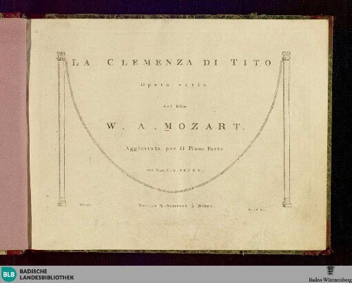 La clemenza di Tito : Opera seria