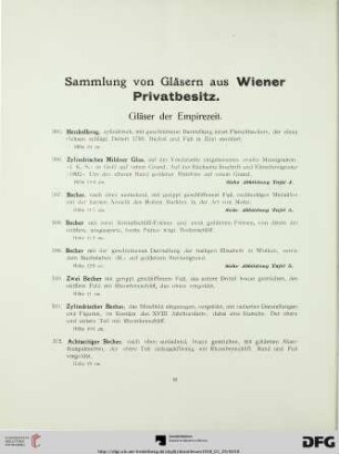 Gläser der Empirezeit (Nr. 305-312)