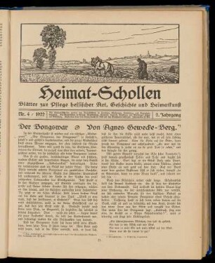 Heimat-Schollen 2. Jahrgang, Nr. 4, 1922