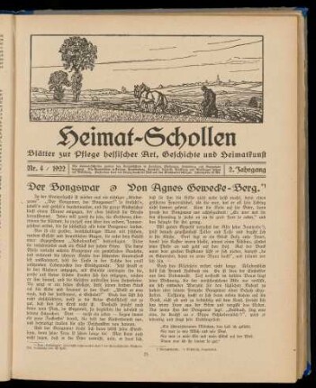 Heimat-Schollen 2. Jahrgang, Nr. 4, 1922