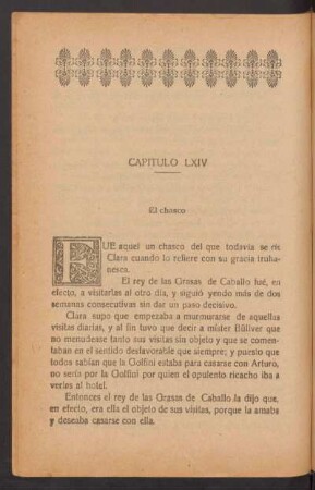 Capítulo LXIV - El chasco