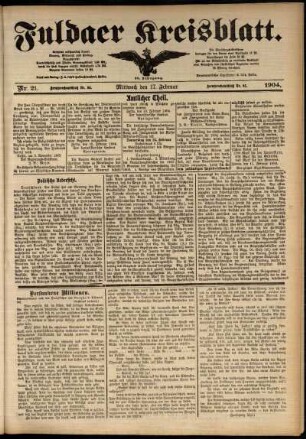 Ausgabe vom Mittwoch, den 17. Februar 1904.