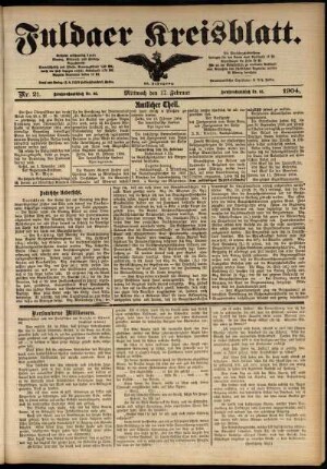 Ausgabe vom Mittwoch, den 17. Februar 1904.