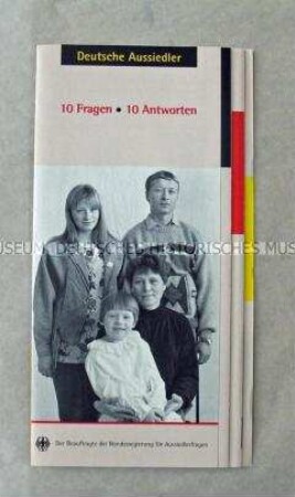 Faltblatt des Beauftragten der Bundesregierung für Aussiedlerfragen