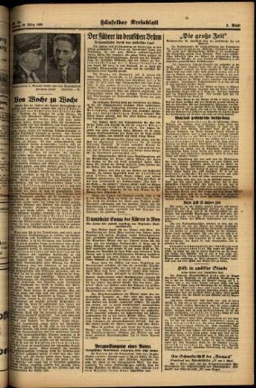 Zweite Ausgabe vom Montag, den 20. März 1939.