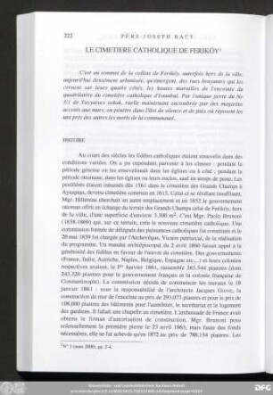 Le Cimetiere Catholique De Feriköy