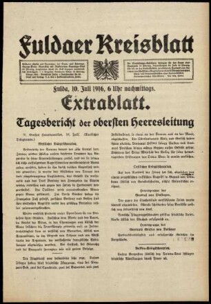 Ausgabe vom Montag, den 10. Juli 1916.