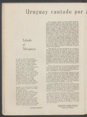 Uruguay cantado por poetas y prosistas españoles
