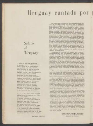 Uruguay cantado por poetas y prosistas españoles