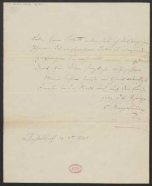 Brief an B. Schott's Söhne : 14.09.1841