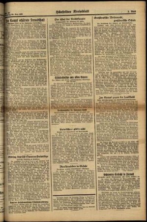 Zweite Ausgabe vom Dienstag, den 30. Mai 1939.