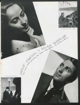 Merle Oberon y Brian Aherne en un romance de Gran Bretaña e Irlanda