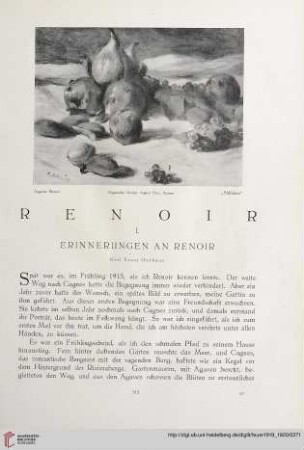 1: Renoir,1, Erinnerungen an Renoir