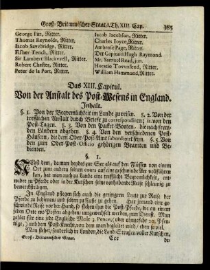 Das XIII. Capitul.