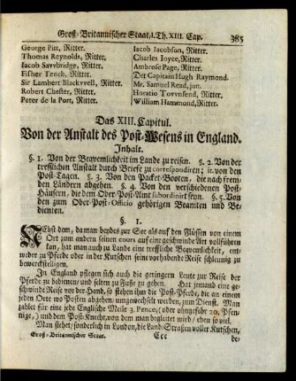 Das XIII. Capitul.