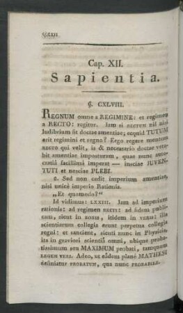 Cap. XII. Sapientia