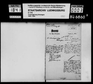 Schuldenwesen der Schulgemeinde Kottspiel, Gde. Bühlertann