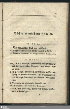 Bücher vermischten Inhalts