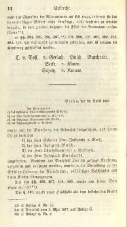Berlin, den 28. April 1837