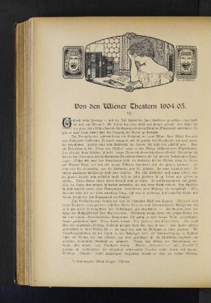 Von den Wiener Theatern 1904/05