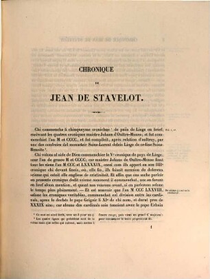 Chronique de Jean de Stavelot
