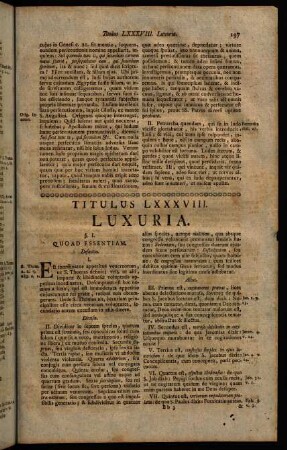 197-221, Titulus LXXXVIII. Luxuria.