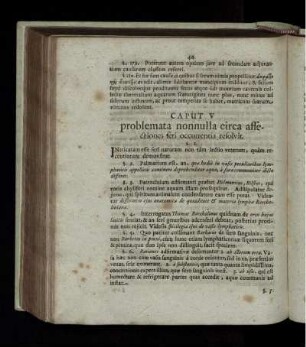 Caput V problemata nonnulla circa affectiones seri occurrentia resolvit