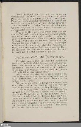 Landschaftliches und Touristisches